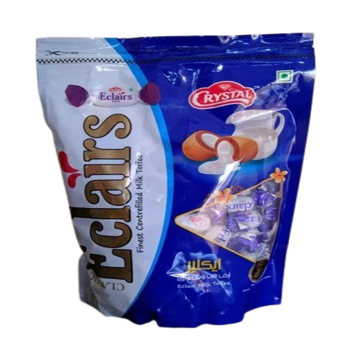 Eclair Milk Toffee - Solid, Round, Brown | Eggless, Sweet Taste, Shelf Life: 6 Months, Packed in Plastic Jar and Carton