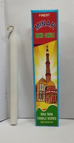 Plain Regular Candles - Round Shape Paraffin Wax Material White Color Smokeless with Fine Finish Attractive Pattern Moisture Resistance Stylish Design