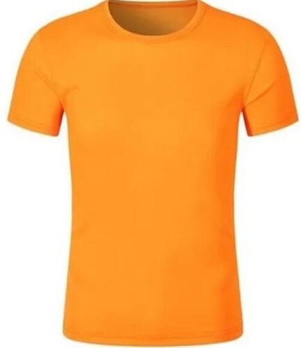 Multi Color Plain Pattern Round Neck Polyester Mens T Shirt