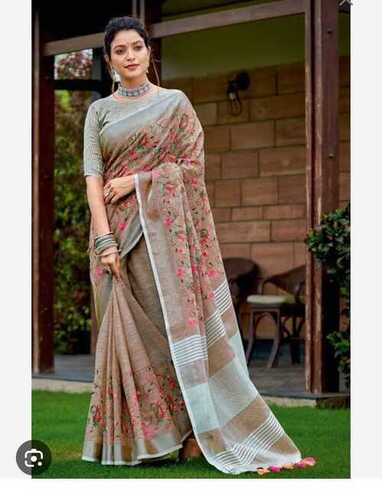 Pure Linen Saree