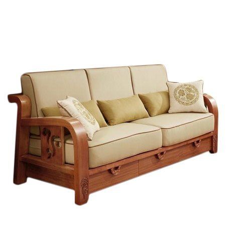 Wooden Three Seater Sofa Set