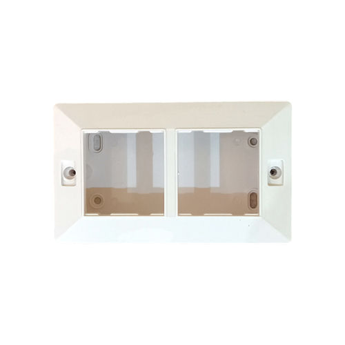 Wall Mounted Jamsons 4 Modular Surface Box With Plate White 10pcs Box