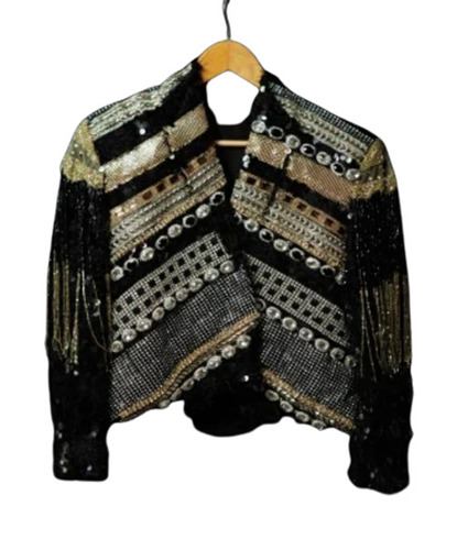 Multi Color Full Sleeves Party Wear Ladies Camo Hand Embroidered Jacket