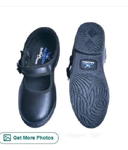 Girls Black School Shoe