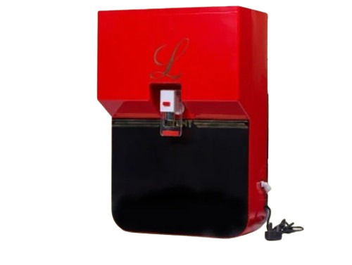 Red Color Plain Pattern Water Purifier Cabinet