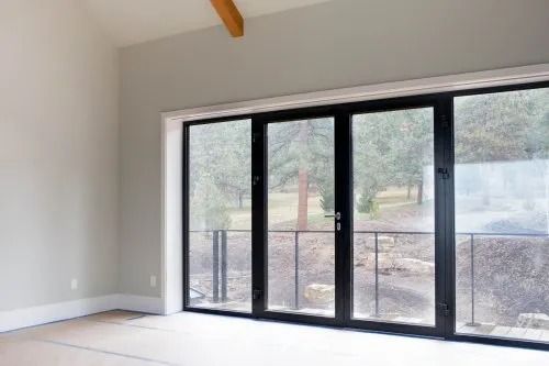 Rectangular Polished aluminium window frames