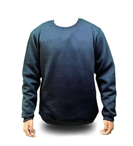 Blue Color Round Neck Full Sleeves Cotton Mens T Shirts