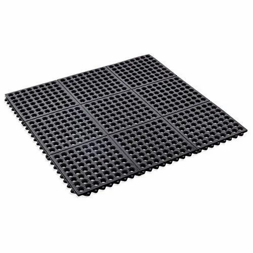 Black Rectangular Scooter Rubber Mats