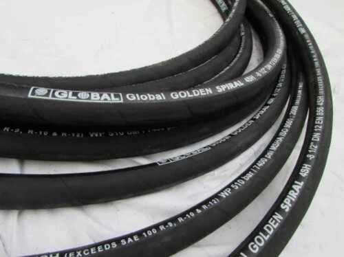 Black Round Two Side Straight Bend Rubber Hydraulic Hose Pipe