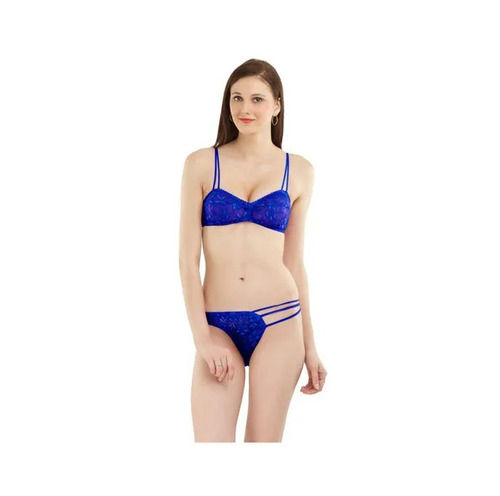 Regular Fit Skin-Friendly Breathable Plain Net Non-Padded Ladies Bikini Set