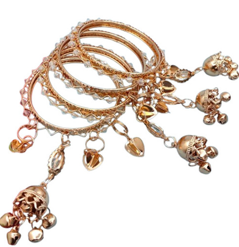 Glass Crystal Latkan Bangles - Multi-color Alloy And Glass, Shiny Look With Attractive Designs For Women's Special Occasions