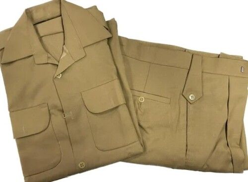 Plain Pattern Cotton Material Full Sleeves Ncc Uniforms Set