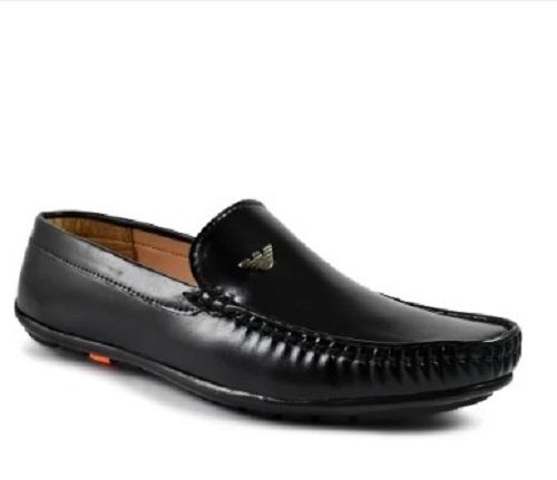 Casual Orange Men Black Mocassin Loafer Shoes