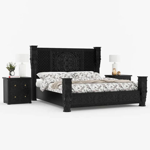 Deco Wooden Fine Finish Carved Bed