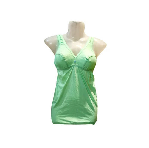 Ladies Sleeveless Green Bra Slip - All Season Regular Fit, Soft and Comfortable, Lightweight, Breathable, Fade and Wrinkle Resistant