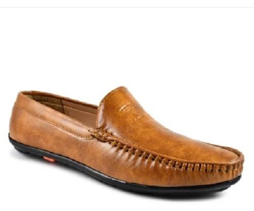 Mens Brown Synthetic Leather Ethnic Wear Shoes