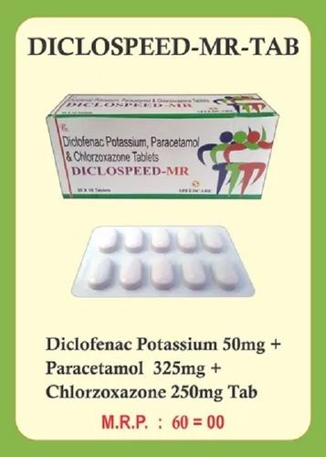 Diclofenac Paracetamol Chlorzoxazone Tablets - Medicine for Hospital and Clinic Use | Requires Prescription, Store in Cool and Dry Place, Precautions Required