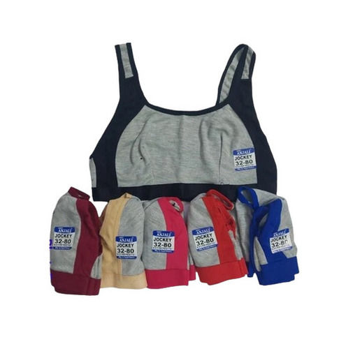 Ladies Sports Bra - Cotton Fabric, Regular Fit, Full Coverage | Breathable, Lightweight, Skin-Friendly, Non-Padded, Fade and Wrinkle Resistant, Available in Multiple Colors