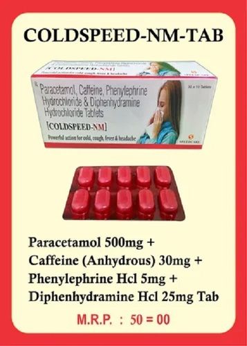 Paracetamol Caffeine Anhydrous Phenylephrine HCL Diphenhydramine HCL Tablets