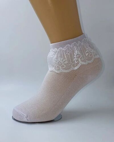 White Lace Ruffle Socks