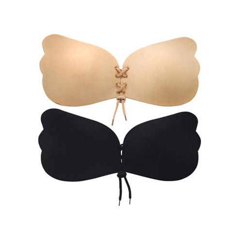 Skin-Friendly Plain Cotton Backless Strapless Non-Padded Butterfly Adhesive Bra