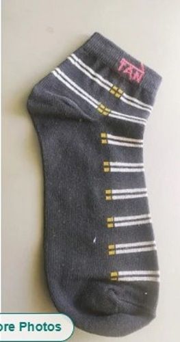 Black Cotton Dress Ankle Socks