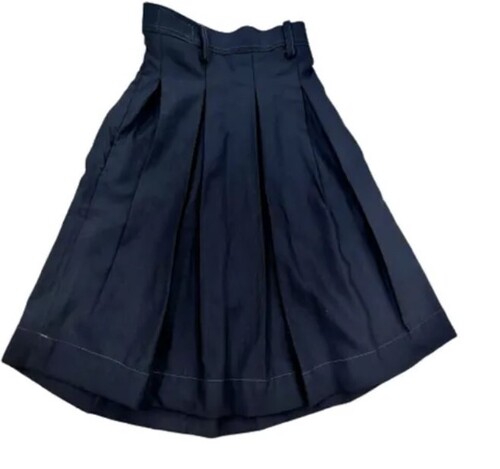 Girl School Navy Blue Skirt - Poly Cotton Fabric Age 5-10 Years | Customized Fit Breathable and Washable Design for Everyday Wear