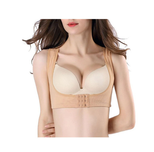 Regular Fit Skin-Friendly Plain Elastic Fiber Ladies Body Shaper for Breast Shaping