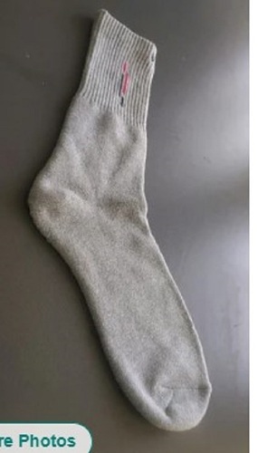 Men Off White Cotton Sports Socks