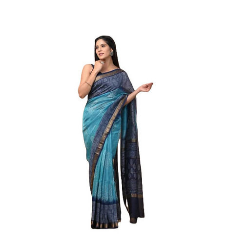 Party Wear Light Weighted Shrink Resistant Printed Maheshwari Silk Saree for Ladies