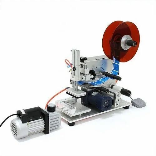 RSFL-15 Semi Automatic Flat Shape Labeling Machine - Stainless Steel, Electric Drive, Silver | Low Noise, Low Energy Consumption, Simple Control