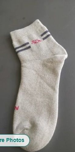 White Cotton Terry Ankle Socks