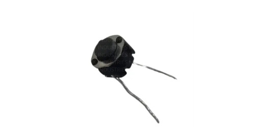 Black Round Two Pin Tactile Switch, MLIST30 - Metal Construction, 2 Pins, Black Color | Features: Silver, Black, Red Options Available