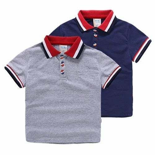 Anti Shrink And Anti Wrinkle Polo Boys T Shirt