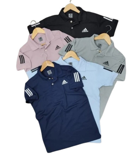 Men's Dri Fit Polo Neck T-Shirt - Customized Size Multicolor | Half Sleeves Plain Pattern Short Sleeve Style