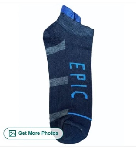 Navy Blue Terry Ankle Socks - Various Sizes, Skin Friendly and Comfortable, Fade Resistant and Printed Patterns