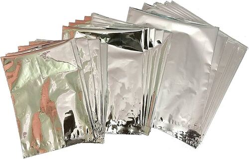 Rectangular Silver Pouches for Food Industry