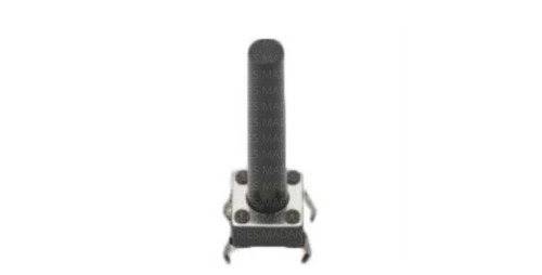 Industrial Four Pin Tactile Switch, MLIST26 - Metal, 4 Pins, Black Knob Color | Silver, Black, Red Color Options