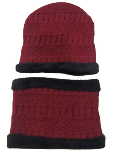 Multi Color Woolen Material Free Size Winter Cap