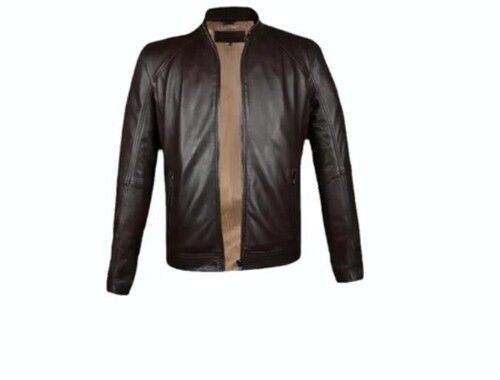 Black Color Full Sleeves Plain Pattern Mens Designer Jacket