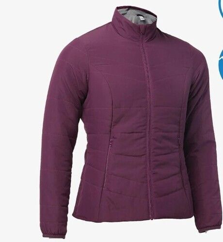 Full Sleeves Plain Pattern Ladies Cotton Twill Jacket