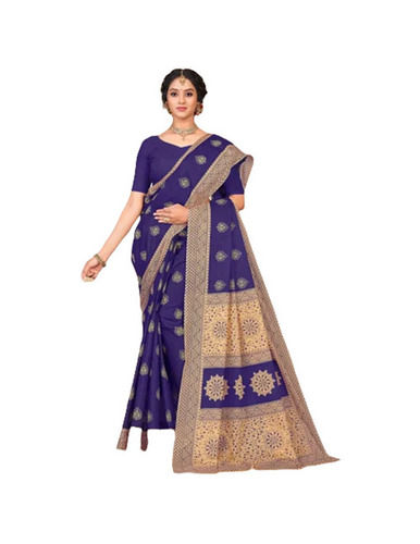 Casual Wear Light Weighted Shrink Resistant Breathable Cotton Printed Sarees