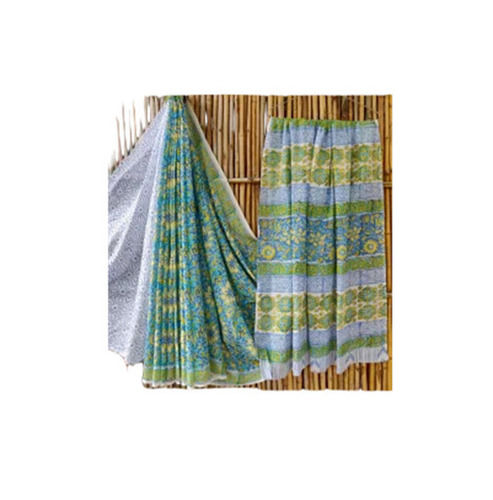 Casual Wear Light Weighted Shrink Resistant Printed Cotton Saree for Ladies