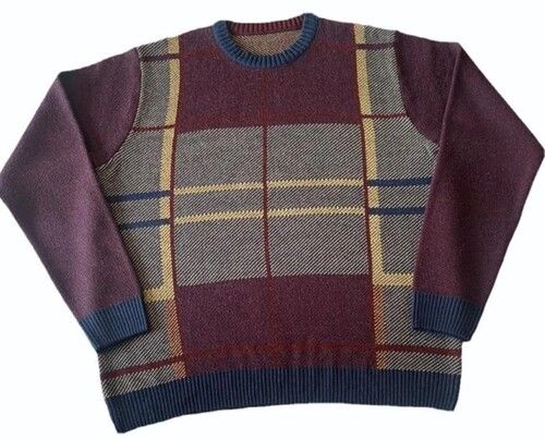 Mens Woolen Checked Sweater