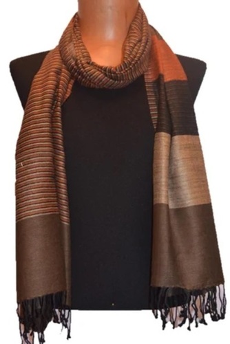 Viscose Dobby Stripes Reversible Stoles - 80 x 200cm (30 x 80 Inch) , Multi-Color | Unisex Design, Ideal for All Seasons