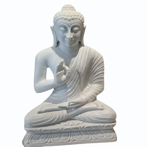 White Buddha Marble Statue