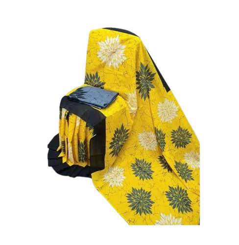 Yellow Printed Silk Sarees