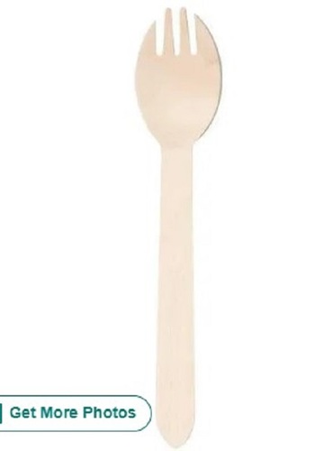 160mm Wooden Spork - Plain, Single Use, Crack and Leak Resistant | Various Colors and Sizes for Events and Party Supplies