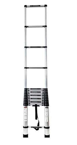 18.0 Feet, Anodised Silver Aluminum Telescopic Ladder