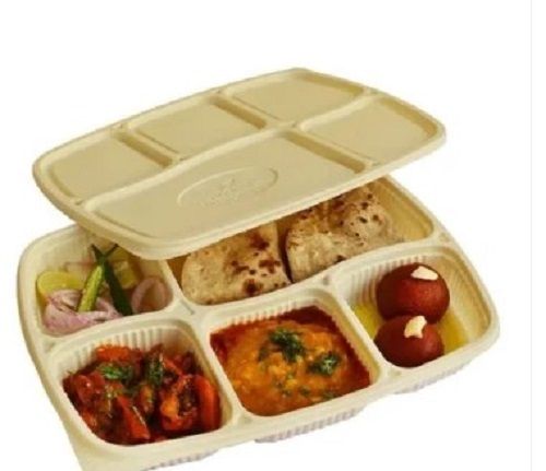 5 Compartment Cornstarch Meal Tray